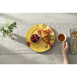 Fleur Rouge Ambiance Collection Nanette Vacher‎ Salad Dessert Boho Ceramic Plate